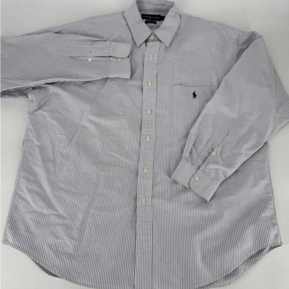 Ralph Lauren Men's Blue Striped Casual Shirt